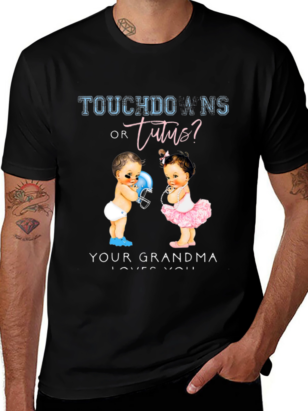 Touchdowns or Tutus? Gender Reveal T-Shirt