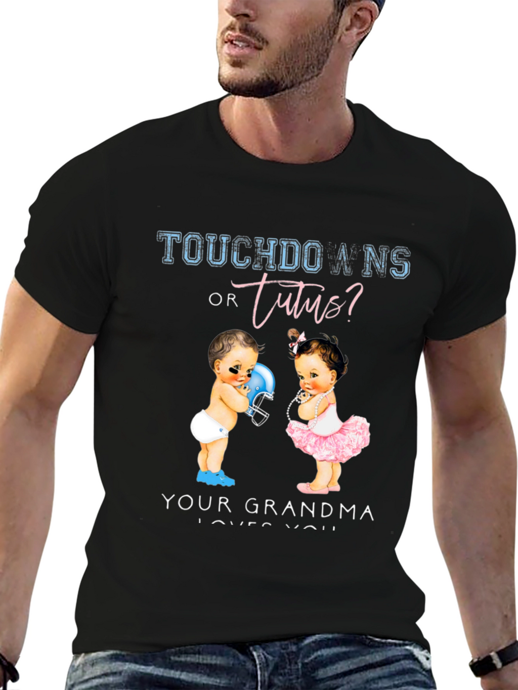 Touchdowns or Tutus? Gender Reveal T-Shirt