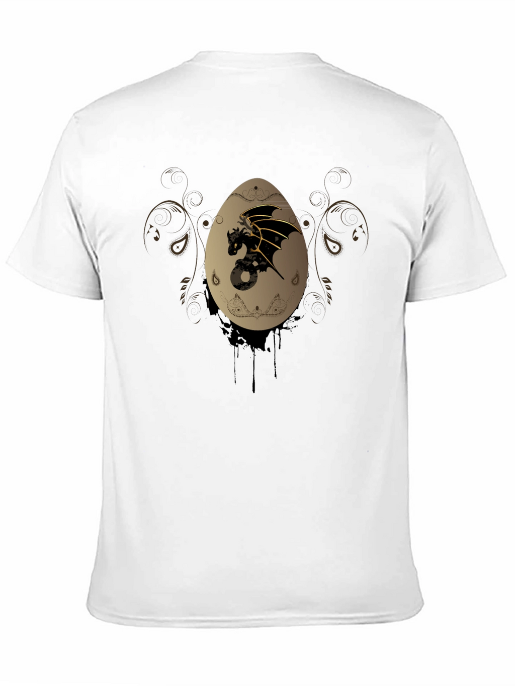 Dragon Egg Graphic Print Black T-Shirt