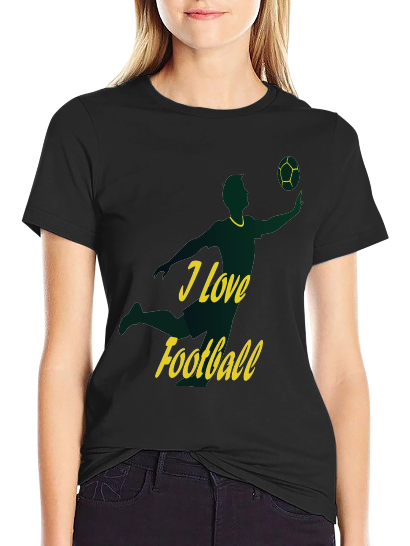I Love Football Graphic Tee - Stylish Sportswear