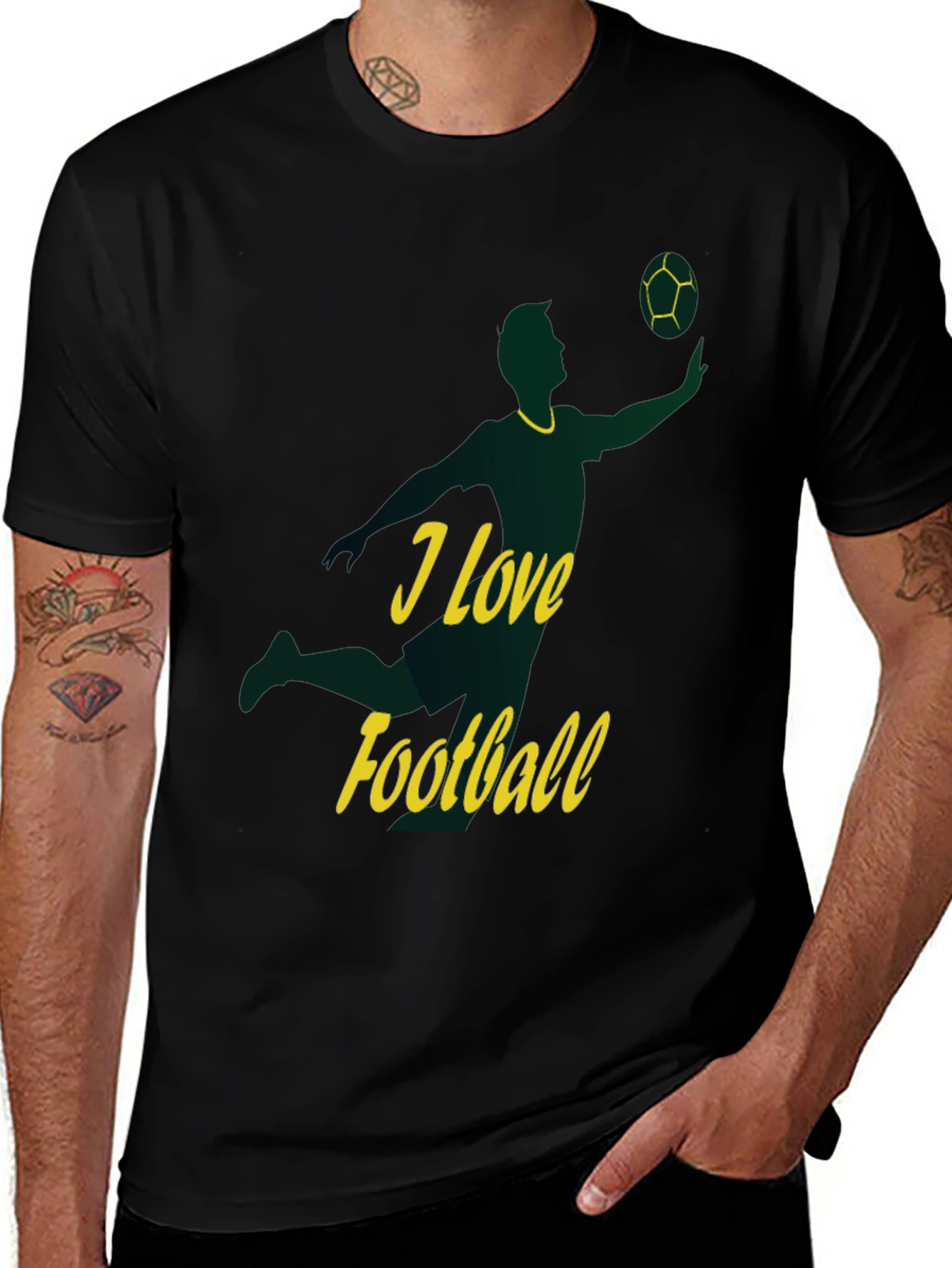 I Love Football Graphic Tee - Stylish Sportswear