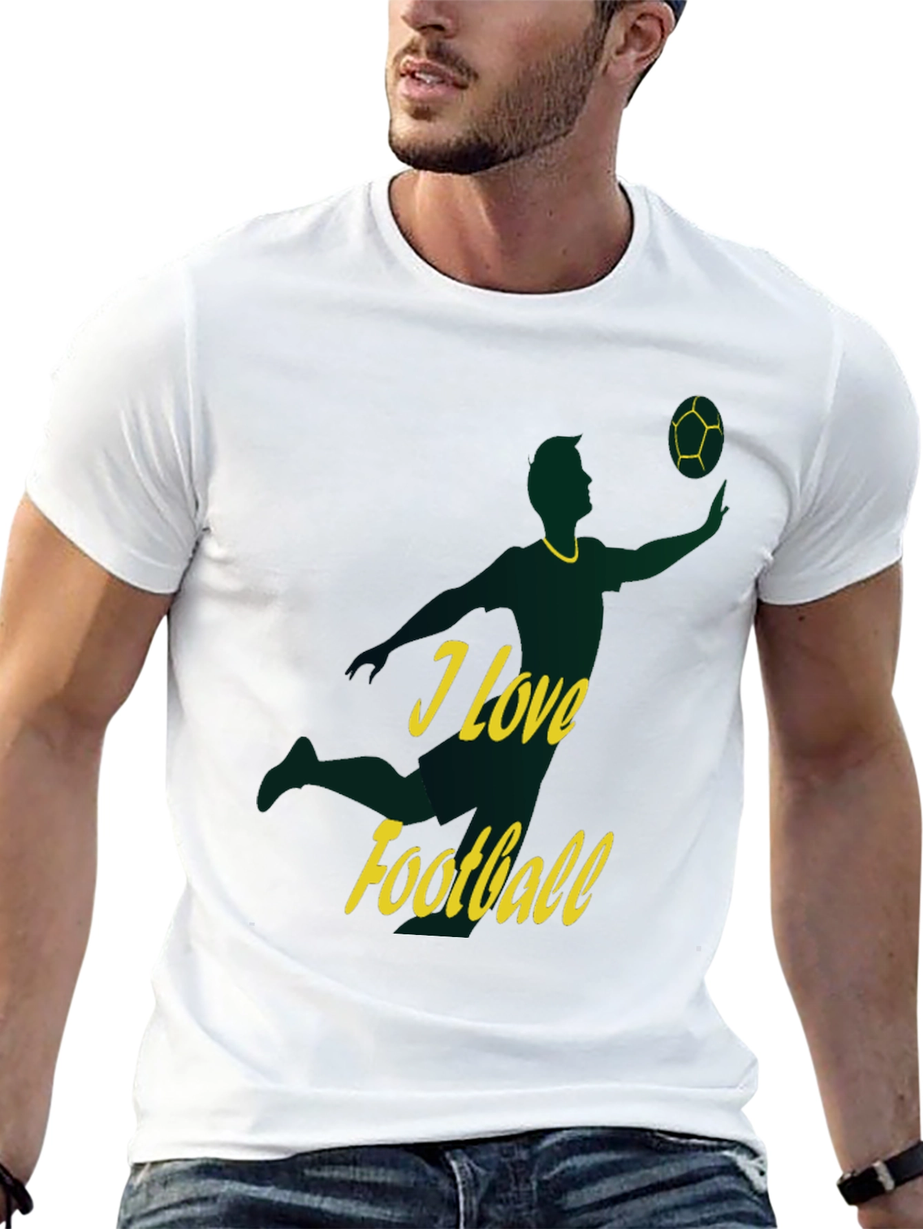 I Love Football Graphic Tee - Stylish Sportswear