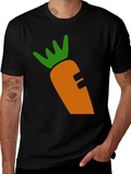 Carrot Graphic Tee - Black Cotton Blend