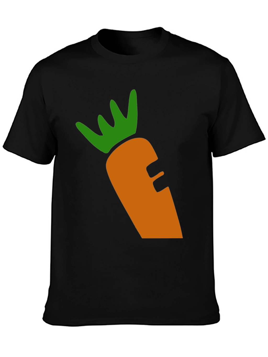 Carrot Graphic Tee - Black Cotton Blend