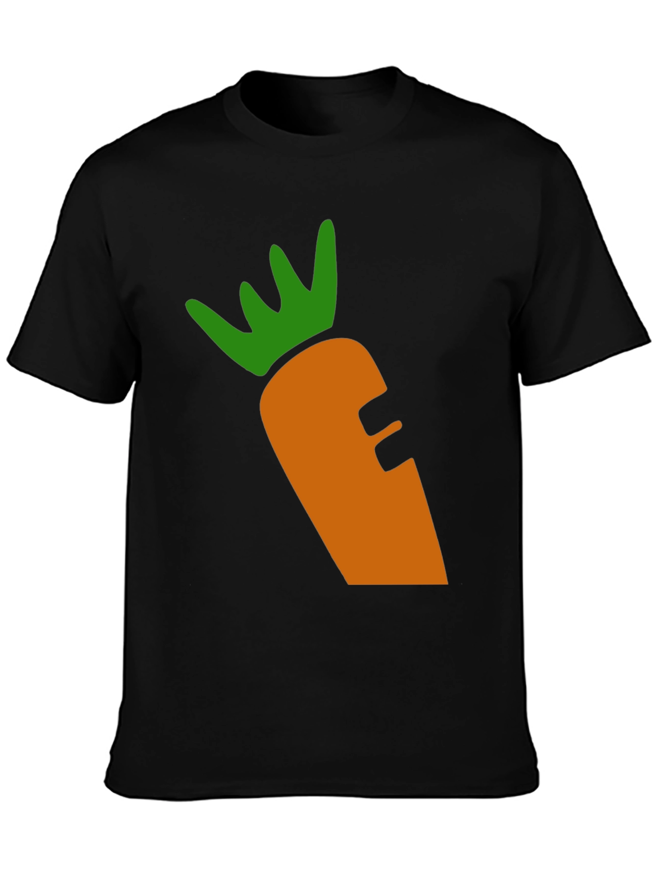 Carrot Graphic Tee - Black Cotton Blend