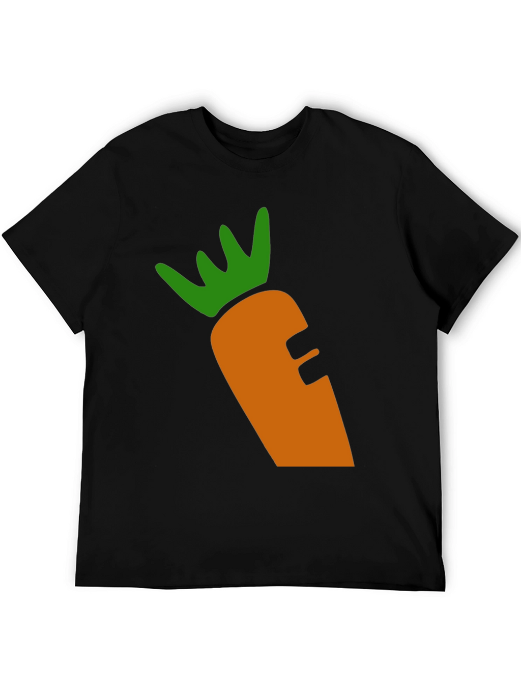Carrot Graphic Tee - Black Cotton Blend
