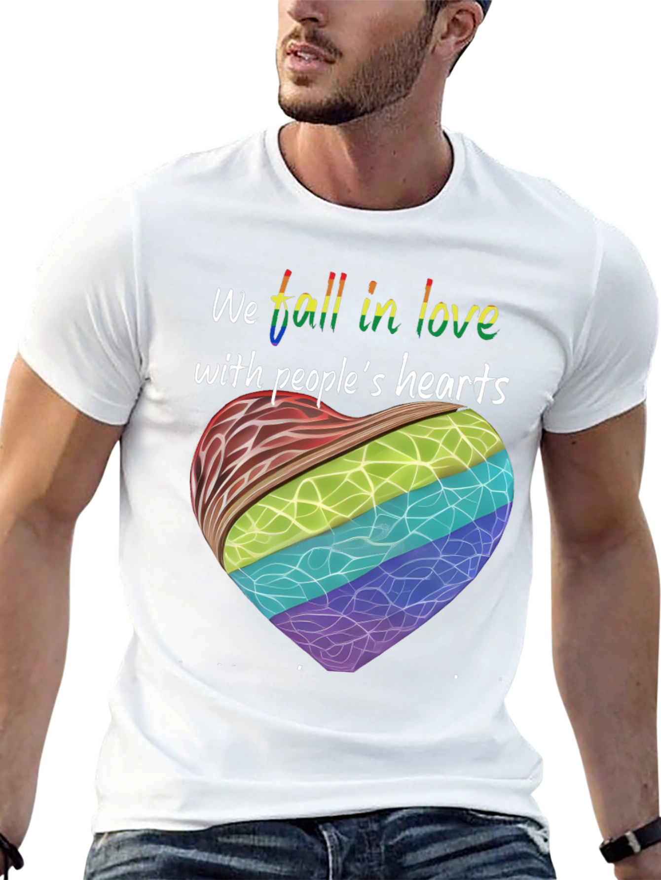 Pride Heart Graphic Tee - Love Knows No Bounds
