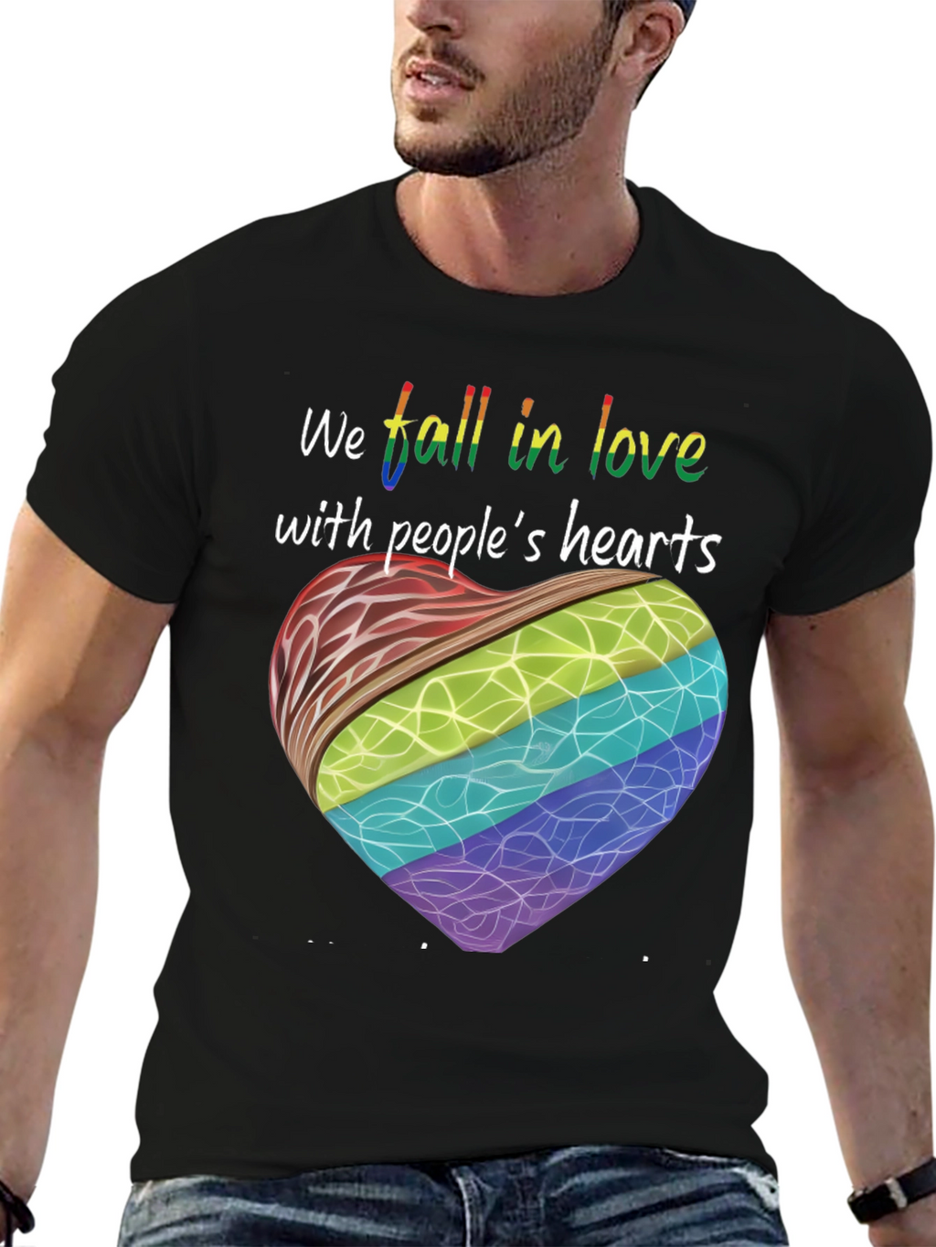 Pride Heart Graphic Tee - Love Knows No Bounds