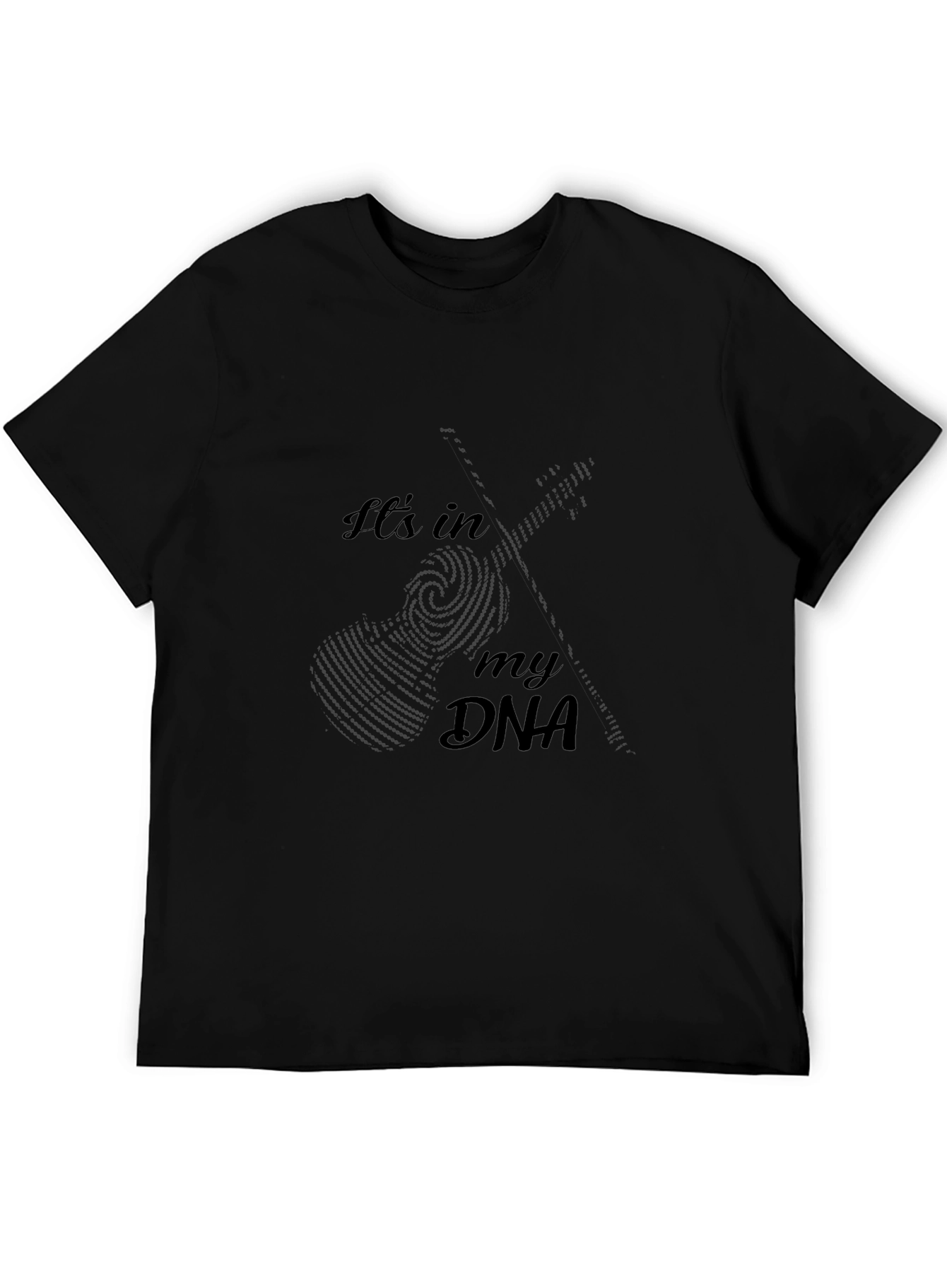 Guitar DNA Black Graphic T-Shirt