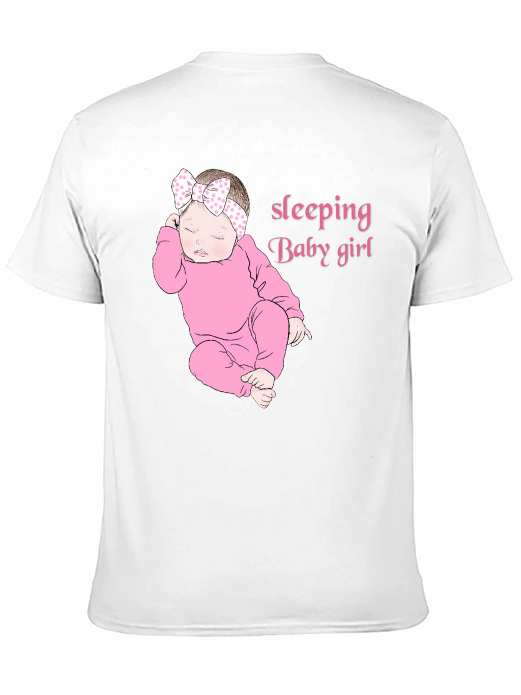 Sleeping Baby Girl Black T-Shirt