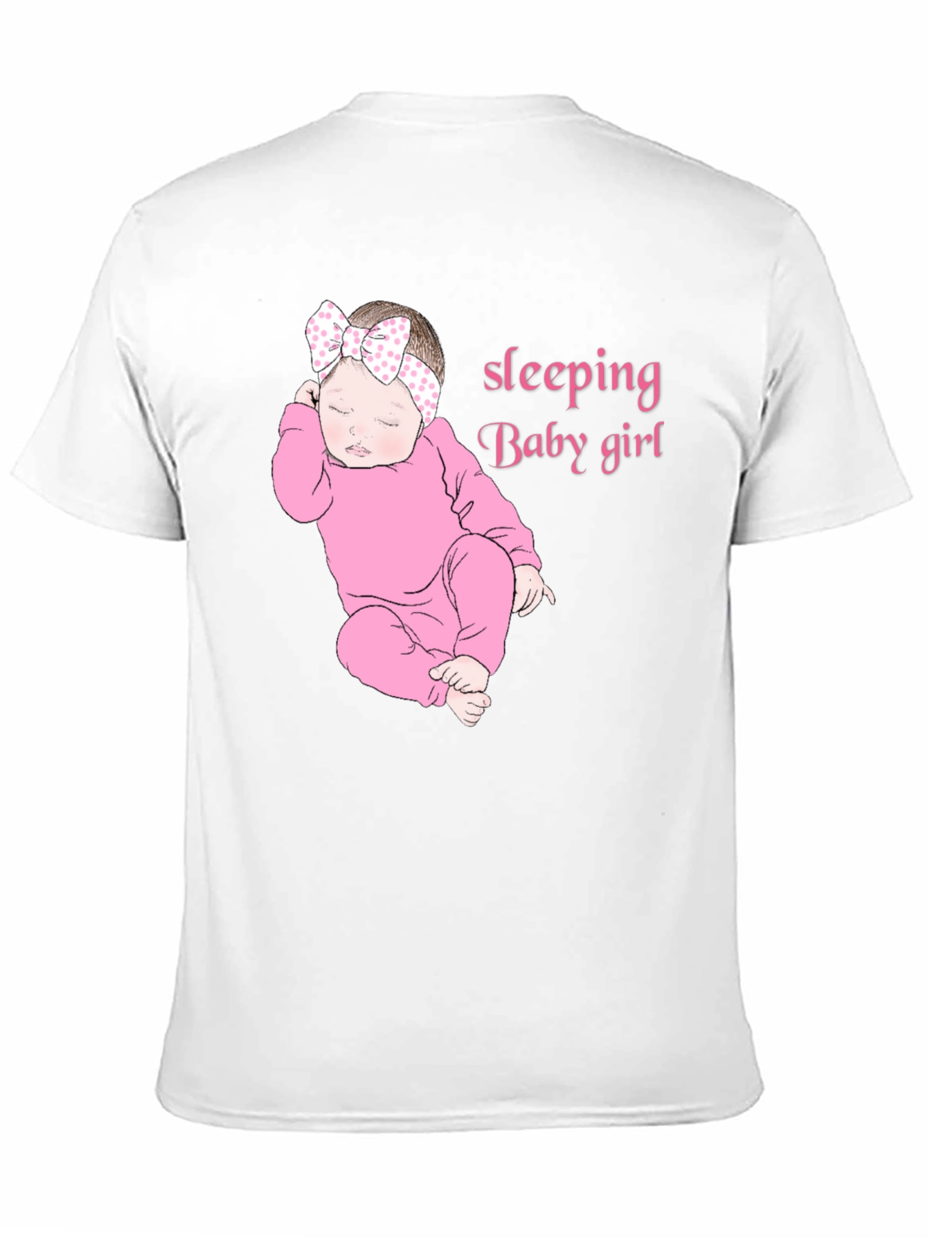 Sleeping Baby Girl Black T-Shirt