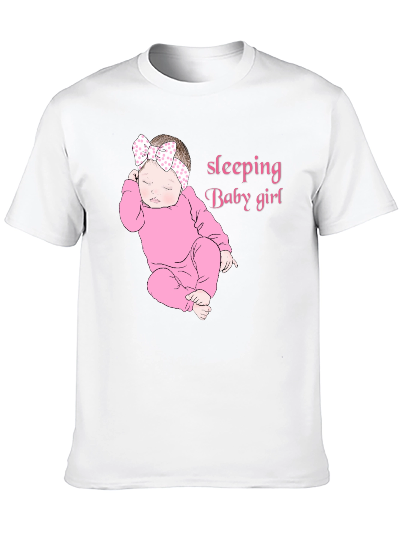 Sleeping Baby Girl Black T-Shirt