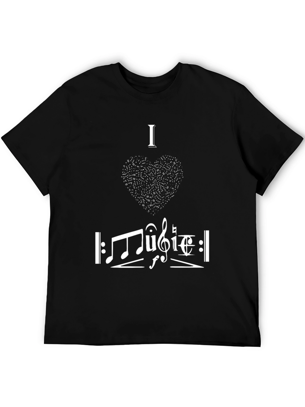 I Heart Music Black T-Shirt
