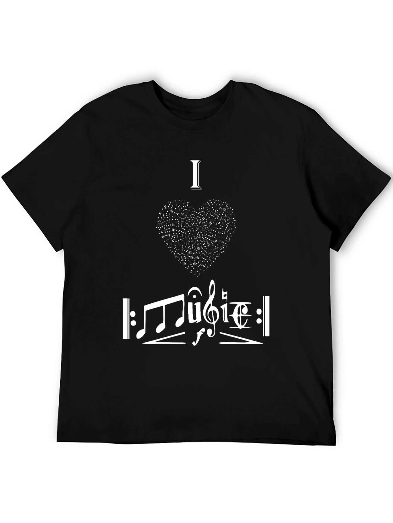 I Heart Music Black T-Shirt