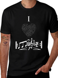I Heart Music Black T-Shirt