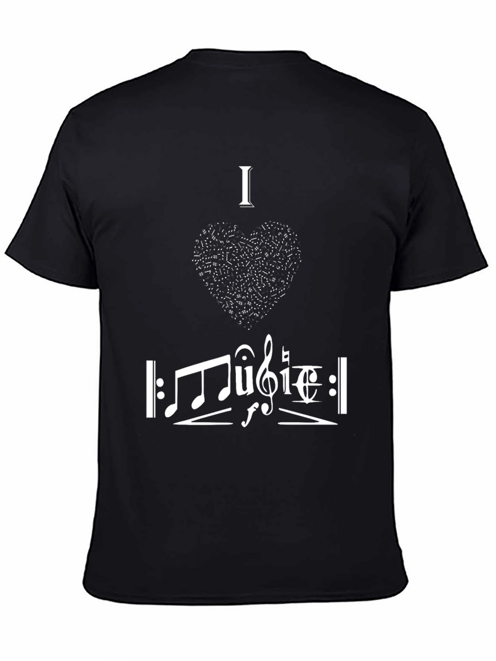 I Heart Music Black T-Shirt
