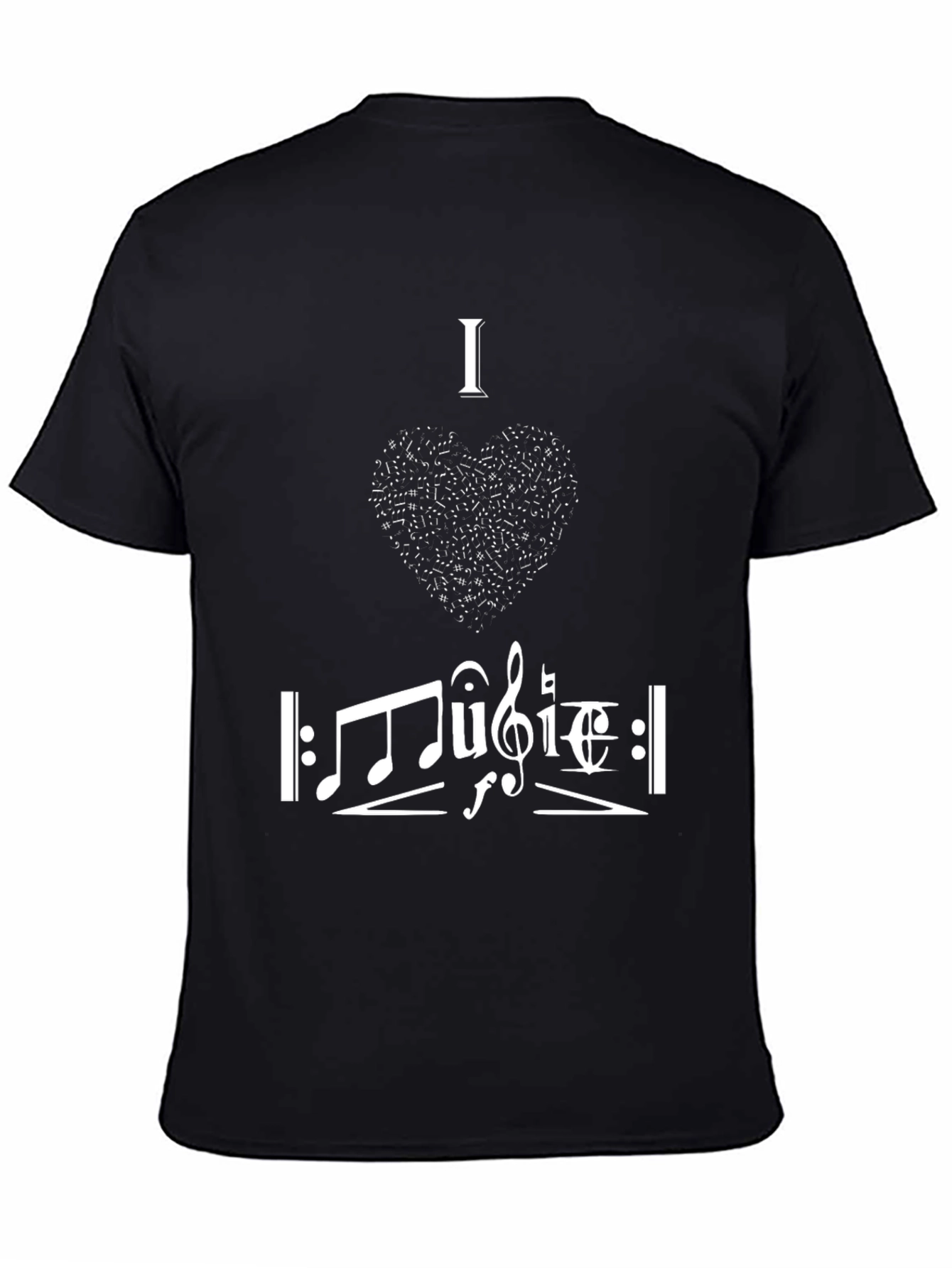 I Heart Music Black T-Shirt