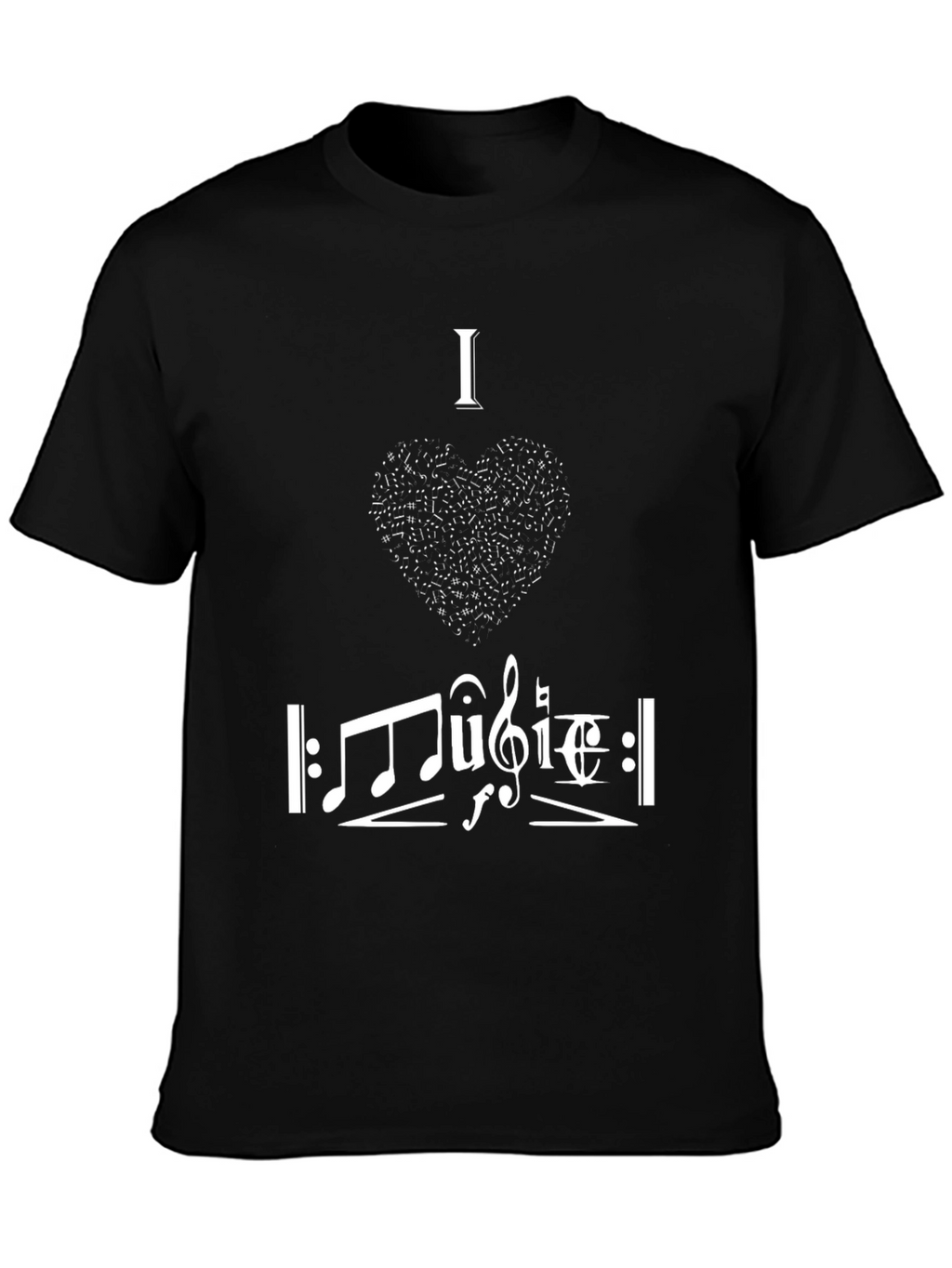 I Heart Music Black T-Shirt
