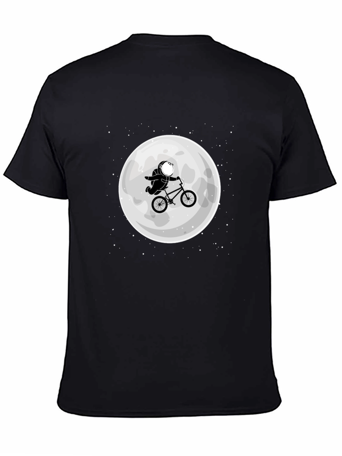Astronaut Moon Ride T-Shirt - Black Cotton Tee
