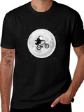 Astronaut Moon Ride T-Shirt - Black Cotton Tee