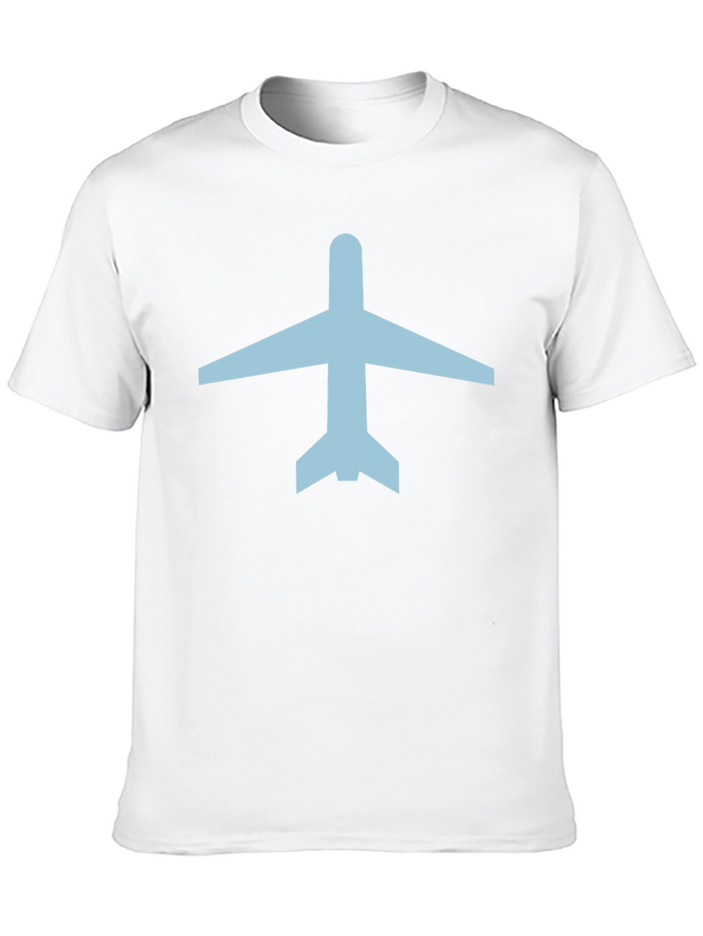 Airplane Graphic Tee - Black Cotton Crew Neck T-Shirt