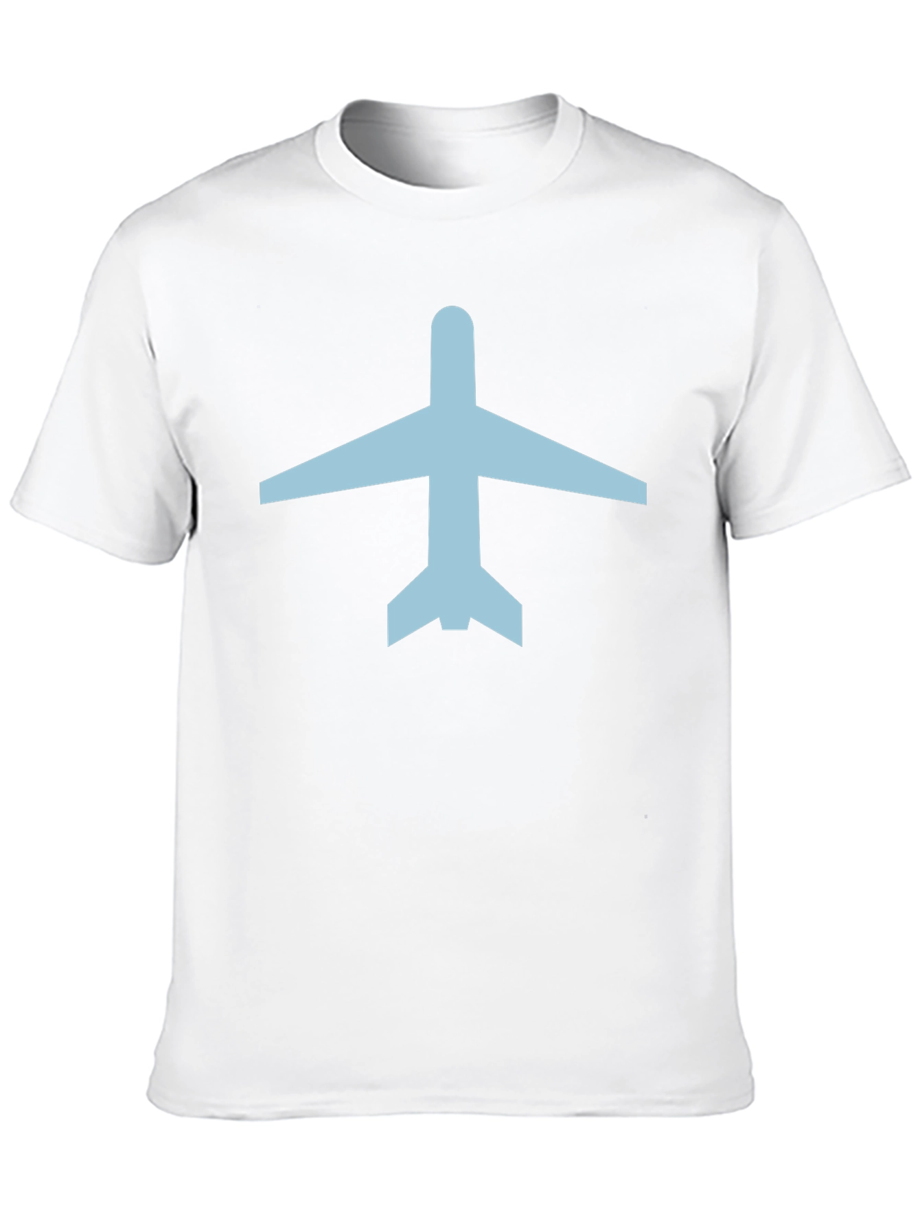 Airplane Graphic Tee - Black Cotton Crew Neck T-Shirt