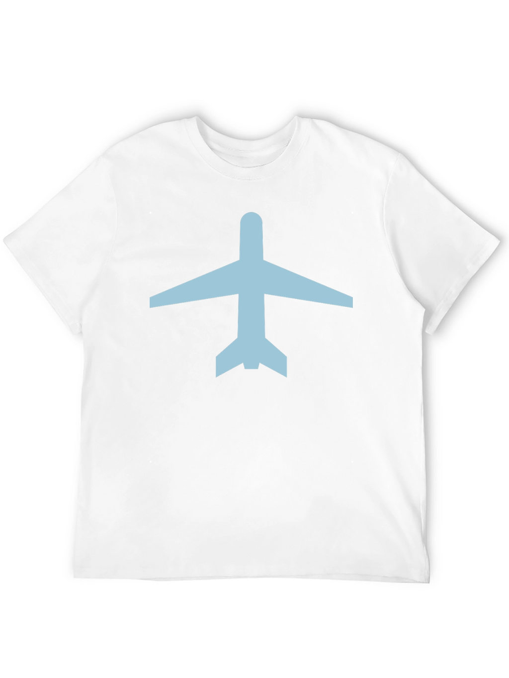 Airplane Graphic Tee - Black Cotton Crew Neck T-Shirt