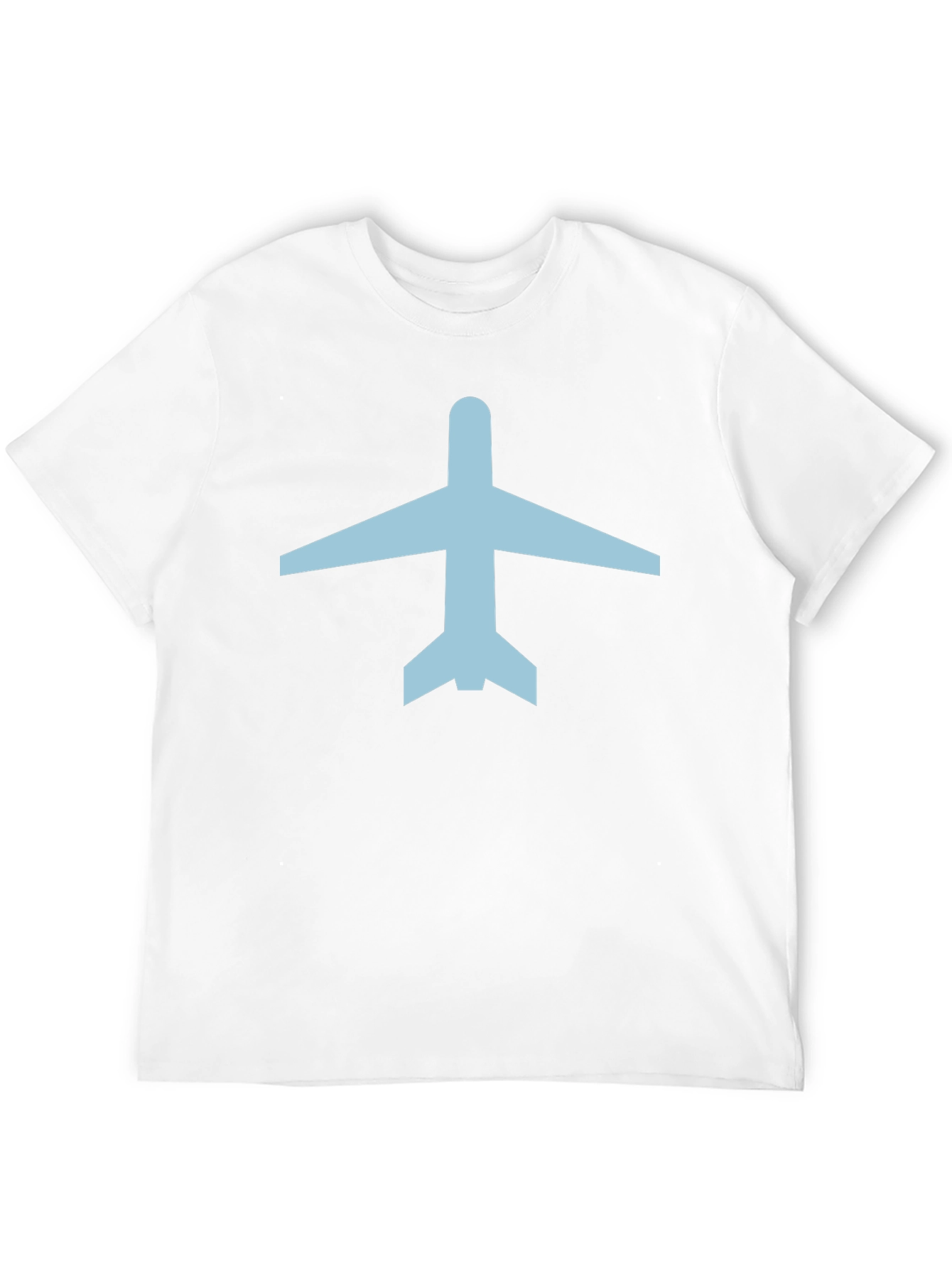 Airplane Graphic Tee - Black Cotton Crew Neck T-Shirt