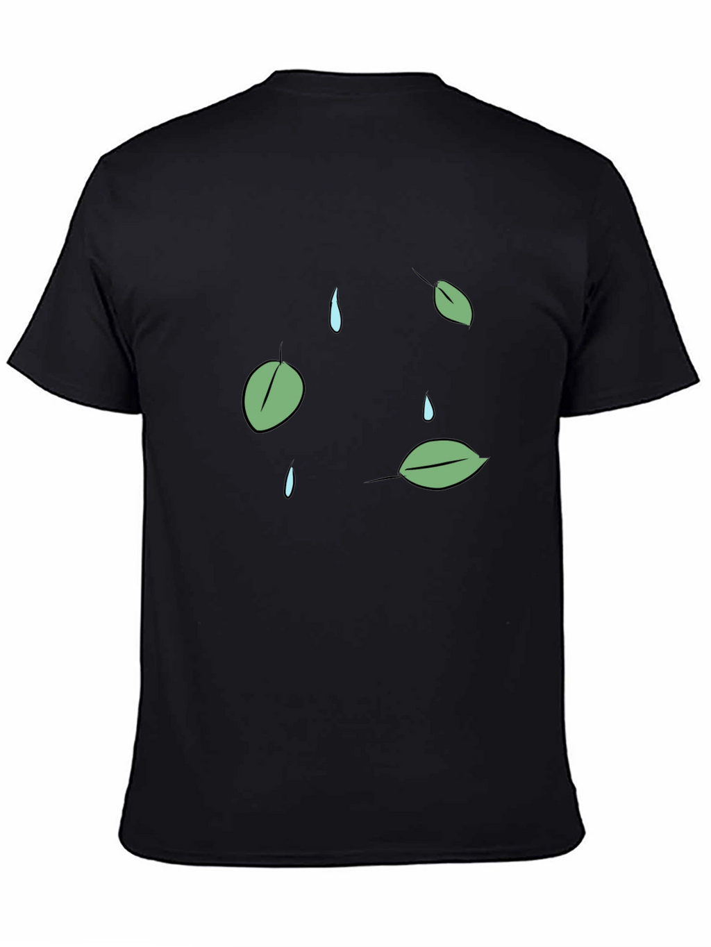 Leaf & Raindrop Graphic T-Shirt
