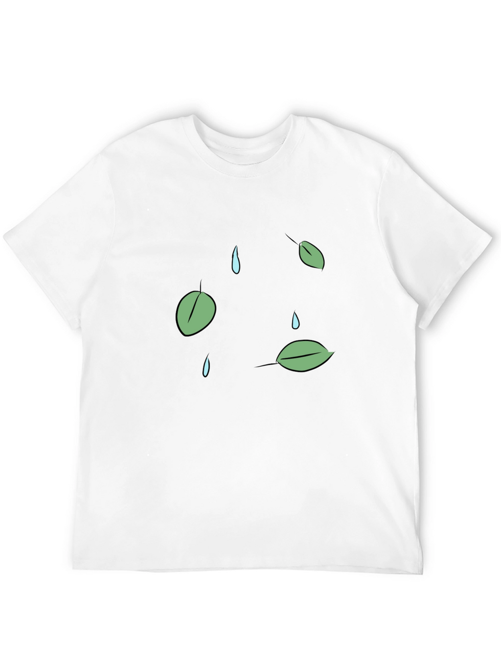 Leaf & Raindrop Graphic T-Shirt