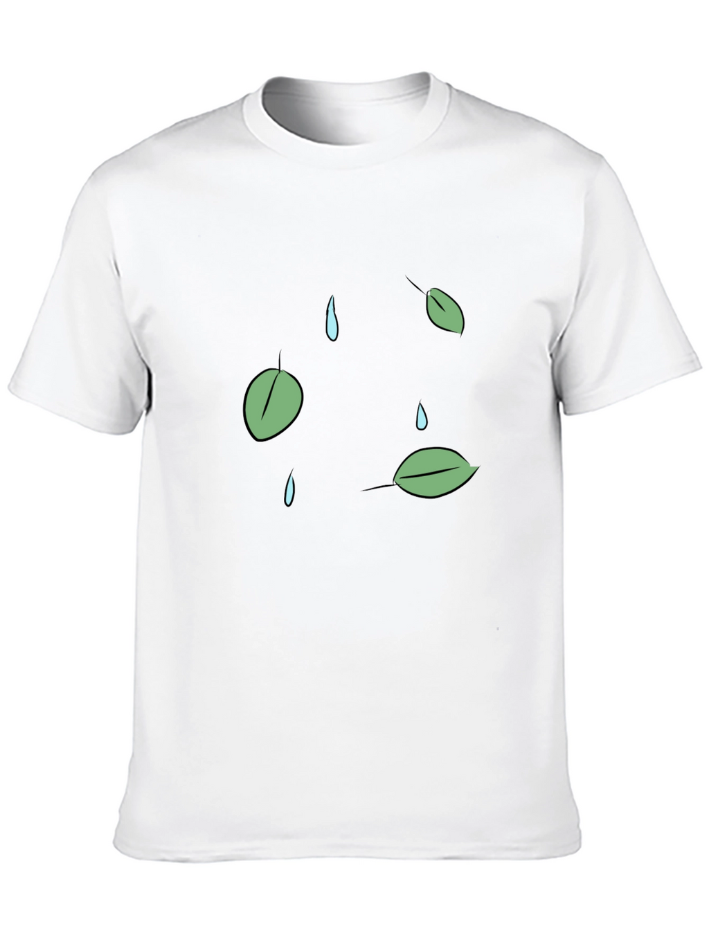 Leaf & Raindrop Graphic T-Shirt