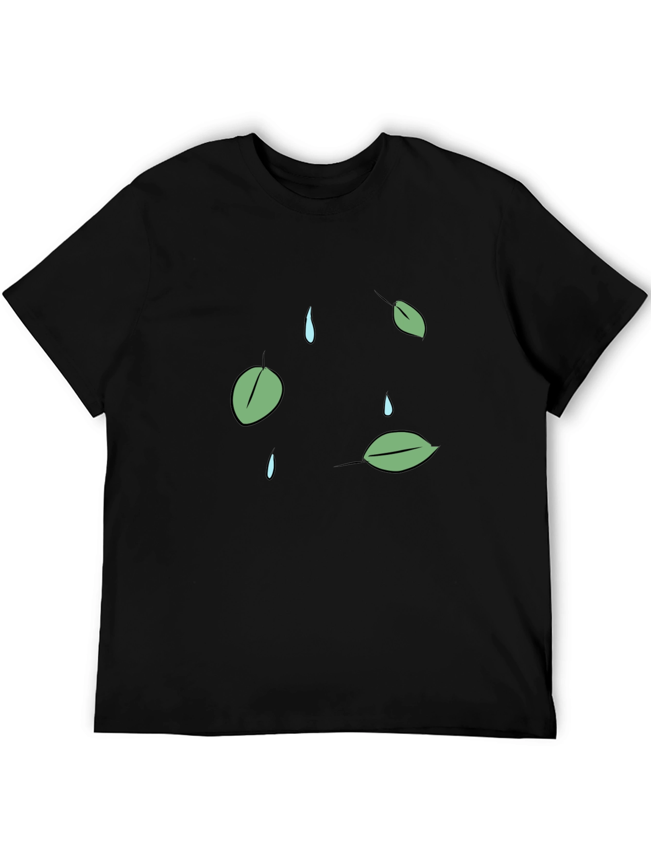 Leaf & Raindrop Graphic T-Shirt