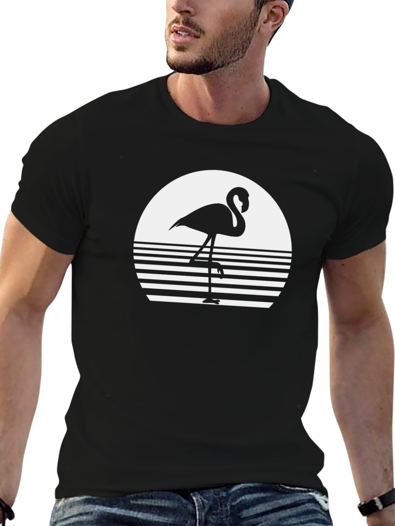 Flamingo Sunset Graphic Tee - Stylish & Unique