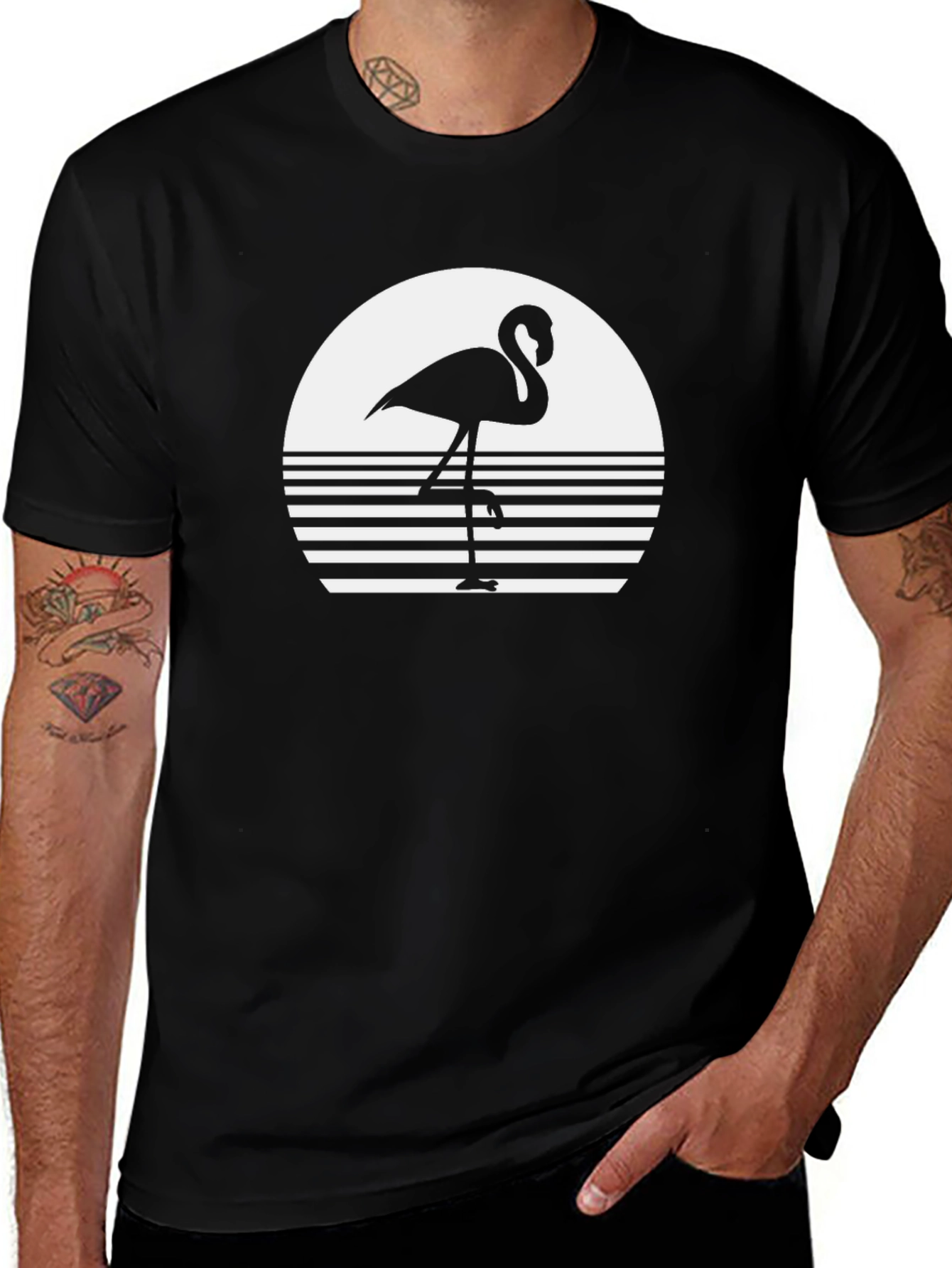 Flamingo Sunset Graphic Tee - Stylish & Unique
