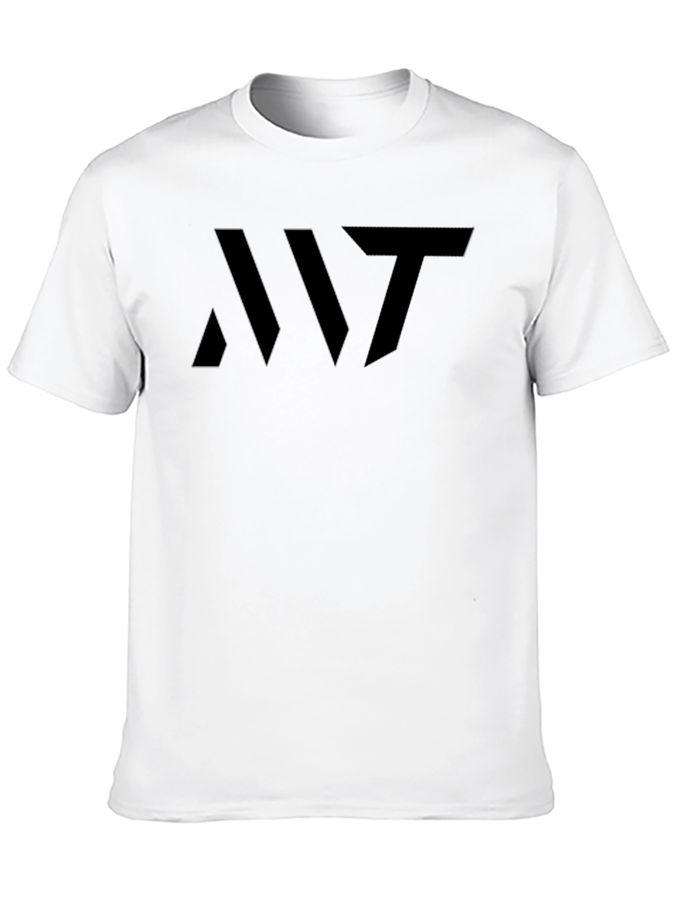Mens Black Graphic Tee - Modern Abstract Design