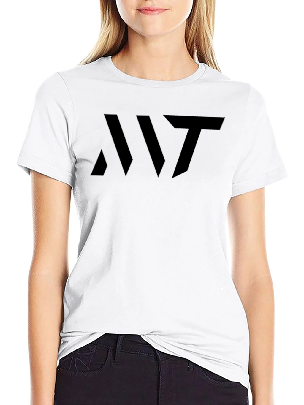 Mens Black Graphic Tee - Modern Abstract Design