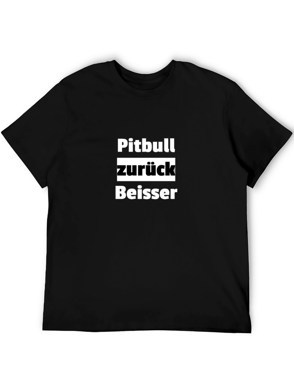 Pitbull Zurück Beisser Black T-Shirt