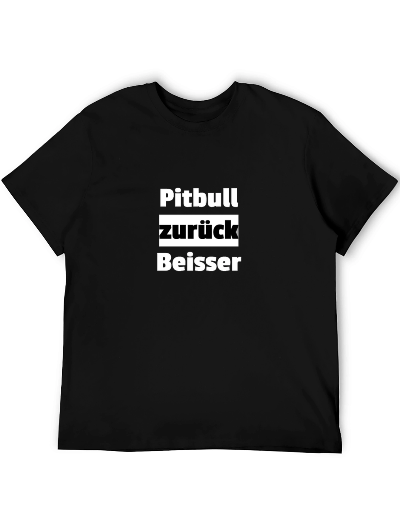 Pitbull Zurück Beisser Black T-Shirt