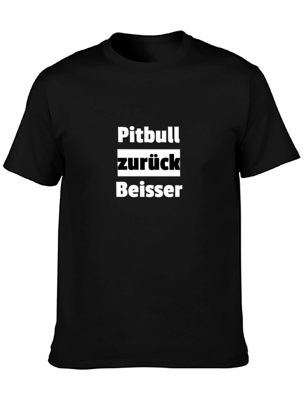 Pitbull Zurück Beisser Black T-Shirt