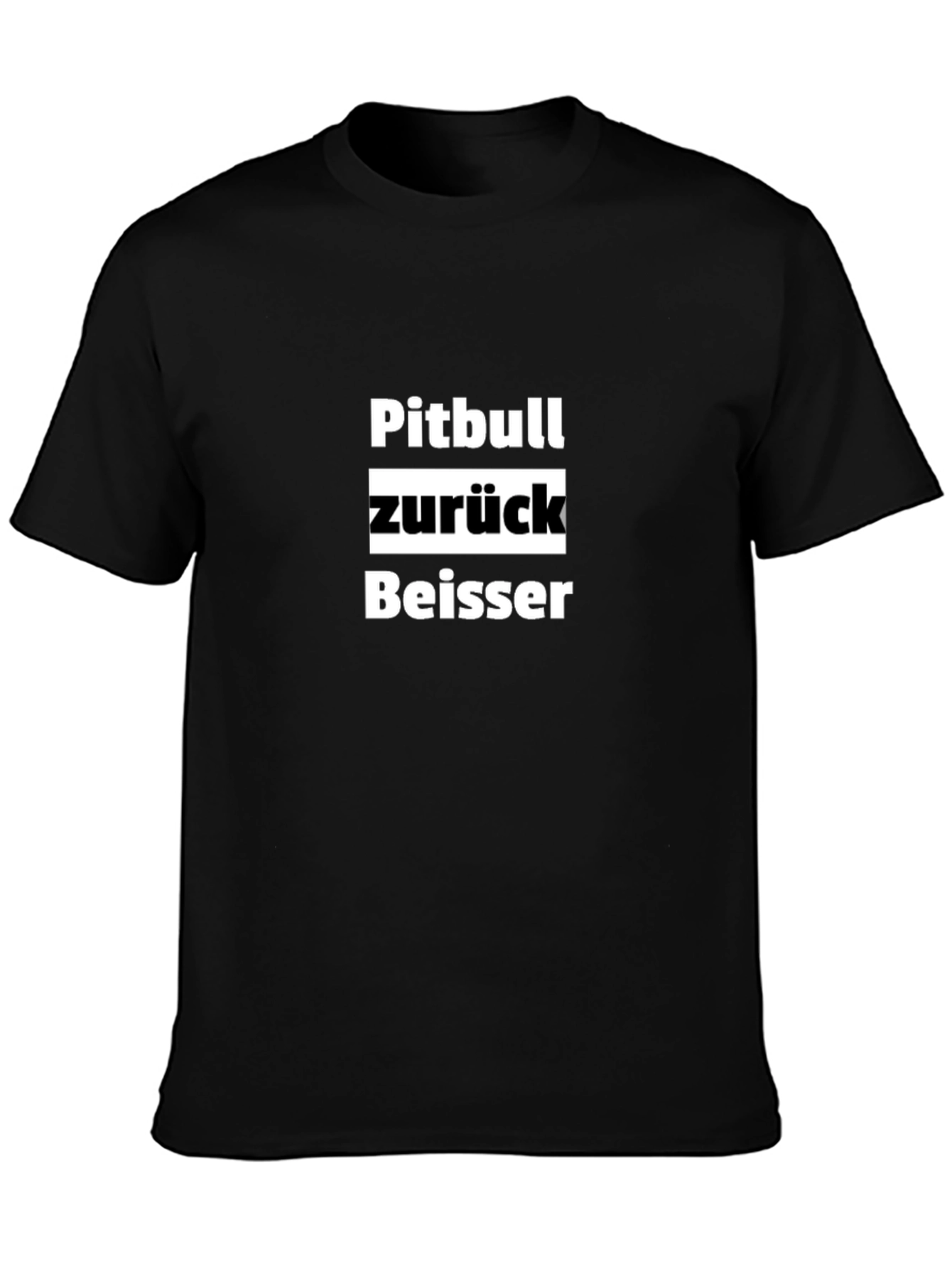 Pitbull Zurück Beisser Black T-Shirt