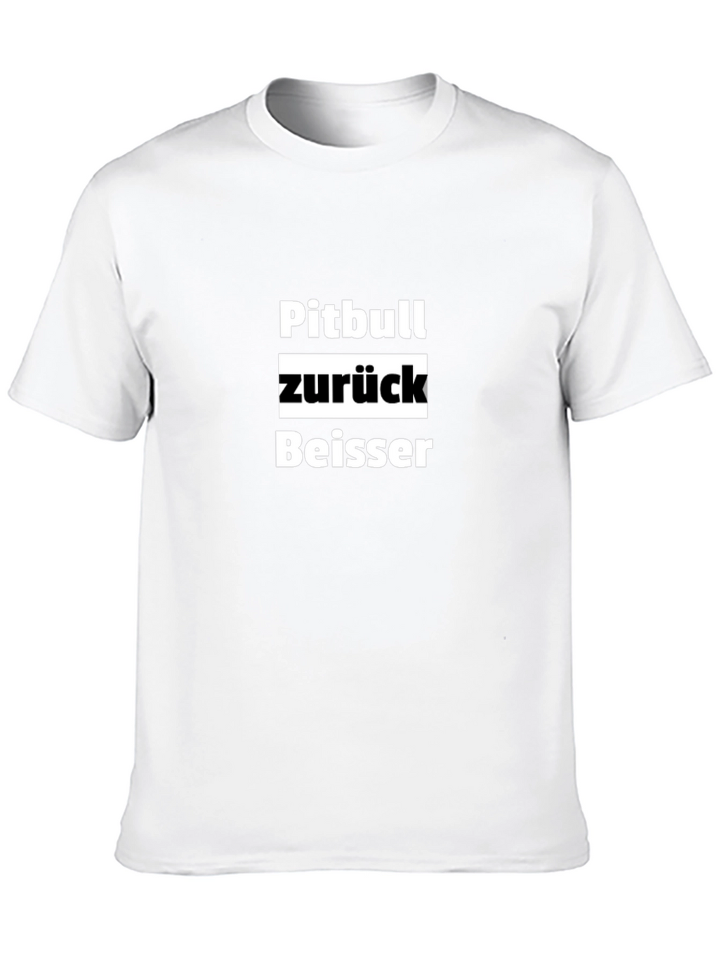 Pitbull Zurück Beisser Black T-Shirt