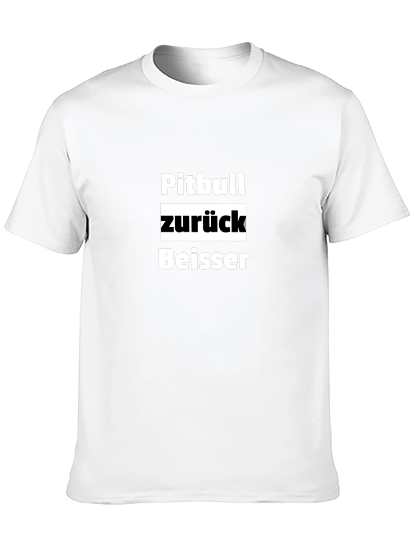 Pitbull Zurück Beisser Black T-Shirt