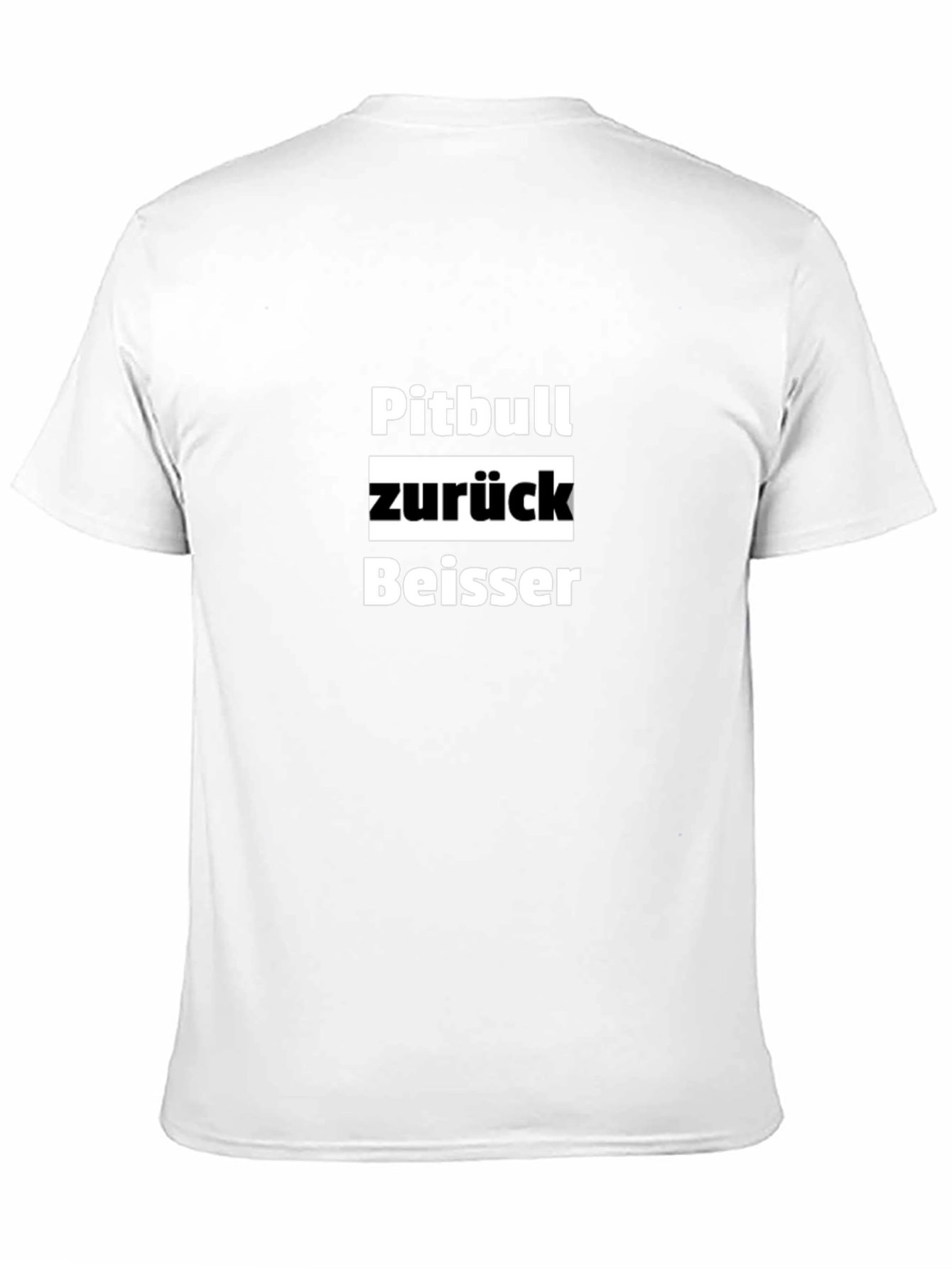 Pitbull Zurück Beisser Black T-Shirt