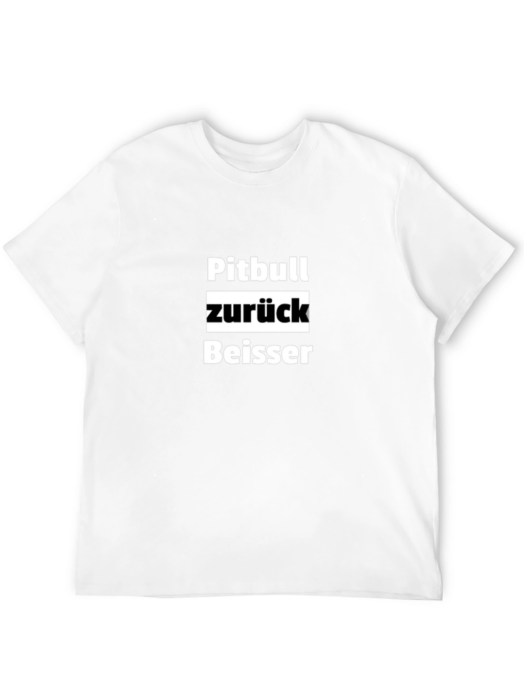 Pitbull Zurück Beisser Black T-Shirt