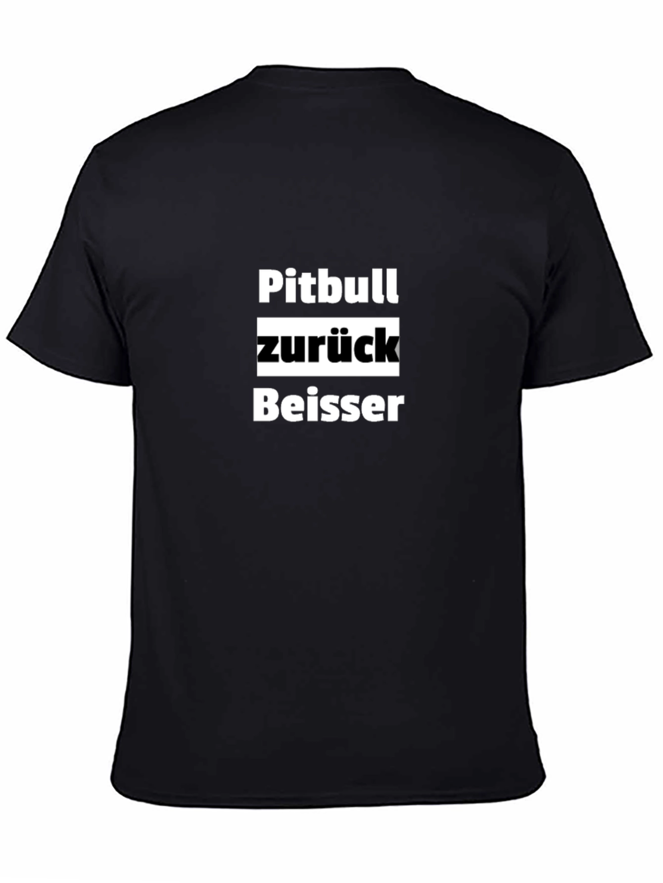 Pitbull Zurück Beisser Black T-Shirt