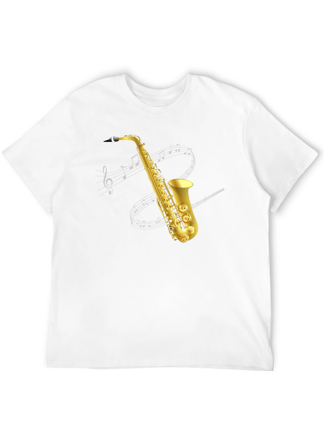 Saxophone Graphic Tee - Musicians Black T-Shirt
