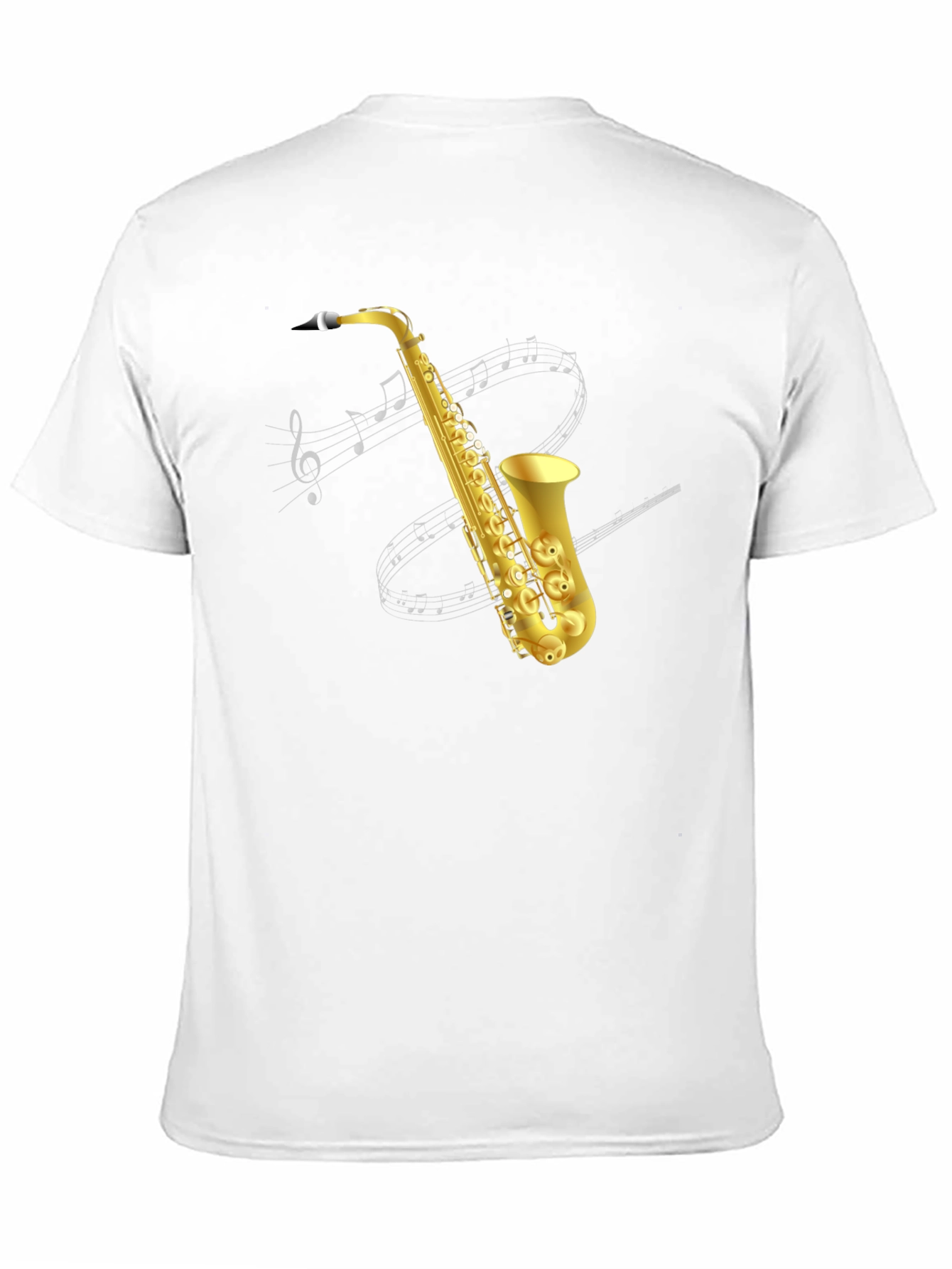 Saxophone Graphic Tee - Musicians Black T-Shirt