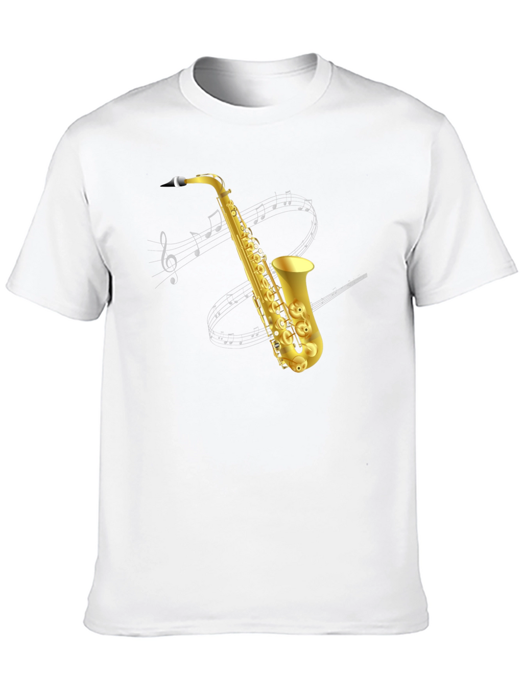 Saxophone Graphic Tee - Musicians Black T-Shirt