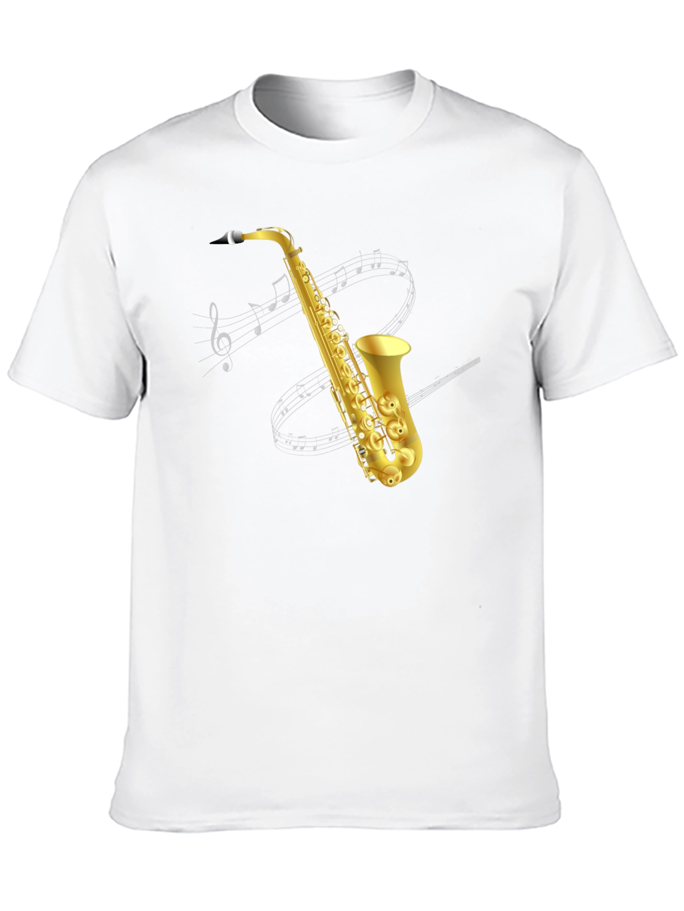 Saxophone Graphic Tee - Musicians Black T-Shirt