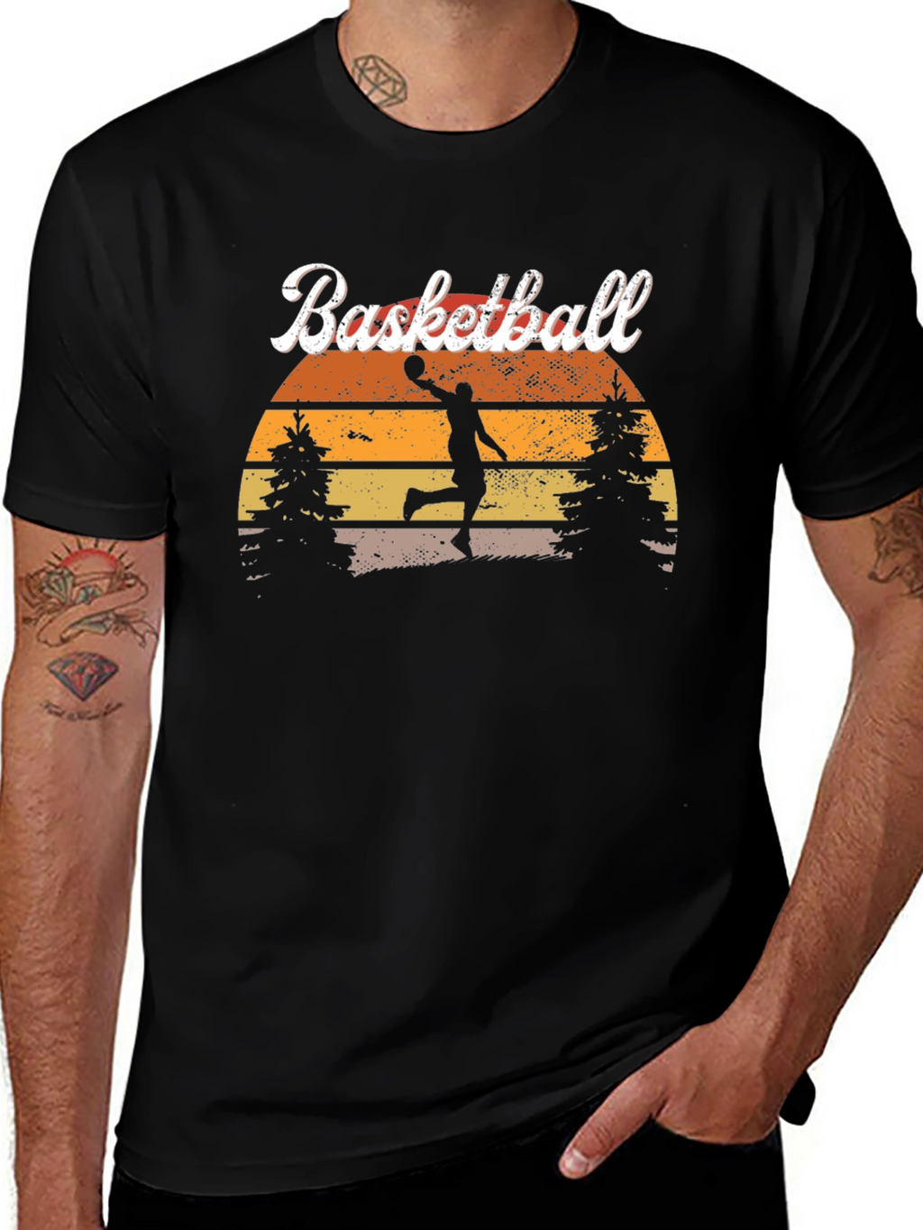 Basketball Sunset Graphic Tee